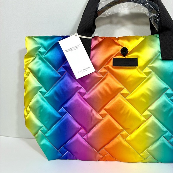 Kurt Geiger London Ombre Rainbow Quilted Shopper Bag Open Miscellaneous NWT - Picture 16 of 16